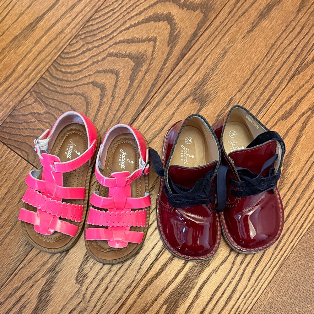 Jacadi Kids Sandals and Shoes Mint Condition - Pink and Red